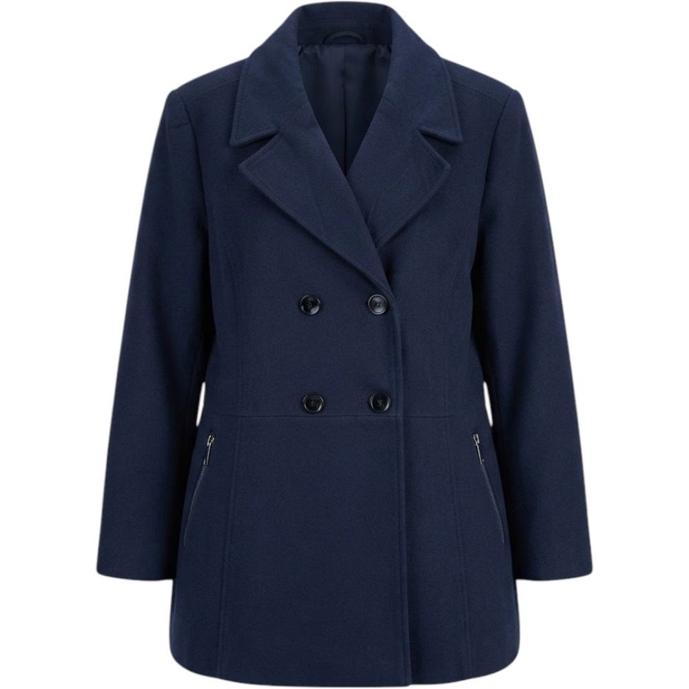 NWT Ashley Stewart Navy Double Breasted Pea Coat Modern Plus Size Dark Blue